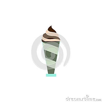 Ice cream classes chocolate colored icon. Element of ice cream illustration icon. Signs and symbols can be used for web, logo, Vector Illustration