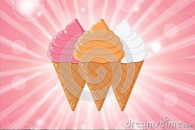 Ice cream Vector Illustration