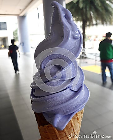 Ice cream on cone Stock Photo