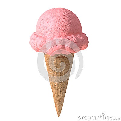 Ice Cream Cone Cartoon Illustration