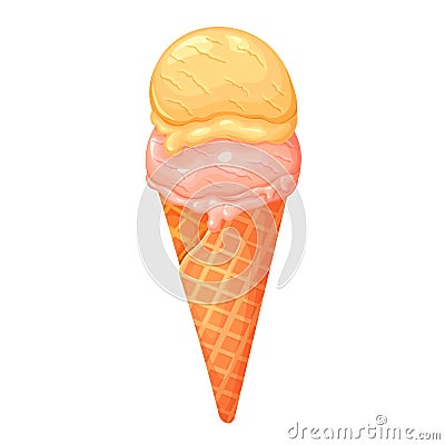 Ice cream cone icon Vector Illustration