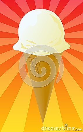 Ice cream cone illustration Vector Illustration