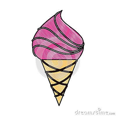 Ice cream cone Vector Illustration