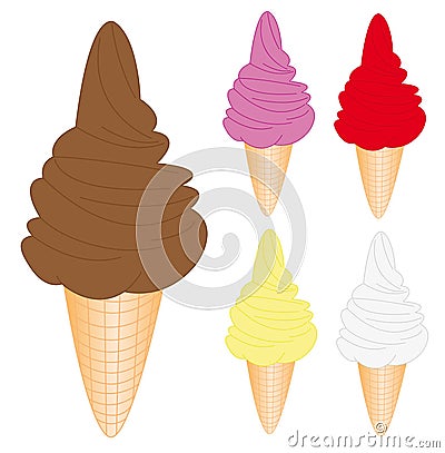 Ice cream cones Stock Photo