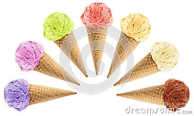 Ice Cream cones Stock Photo