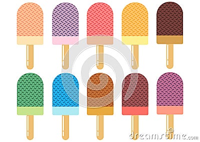 Ice cream design with messes on it Vector Illustration