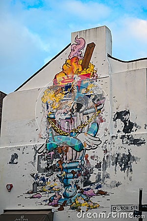 Ice Cream Graffiti Brighton Editorial Stock Photo