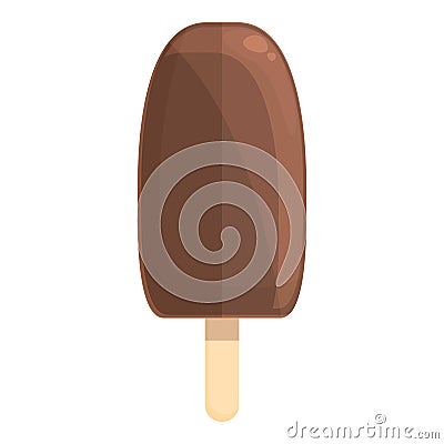 Ice cream icon cartoon vector. Waffle chocolate Vector Illustration