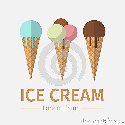 Ice Cream icon Vector Illustration