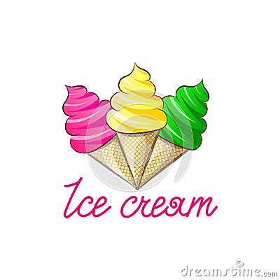 Ice cream illustrations Vector Illustration