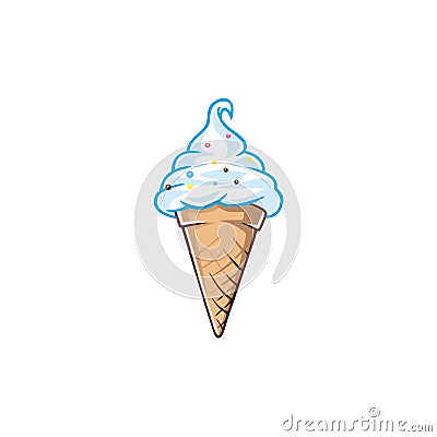 Ice Cream. Italian Gelato. Logo Vector Design Template Vector Illustration