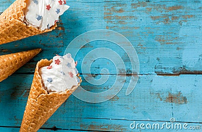 Ice cream for July 4 Stock Photo