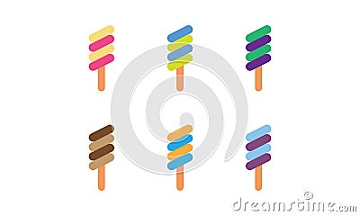 Ice Cream Logo Cartoon Illustration