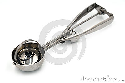 Ice cream scoop isolate on white background Stock Photo