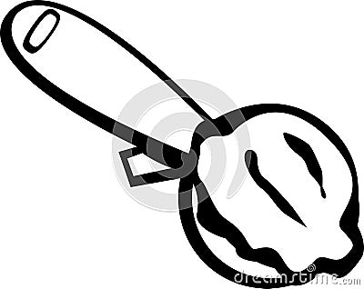 ice cream scoop vector illustration Vector Illustration