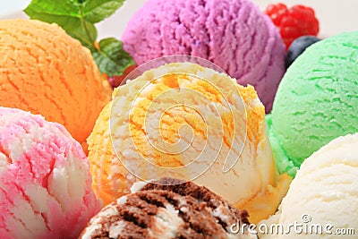 Assorted ice cream Stock Photo