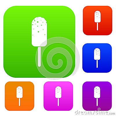 Ice Cream set collection Vector Illustration