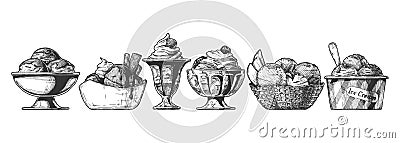 Ice Cream set Vector Illustration