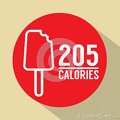 Ice Cream Stick 205 Calories Symbol Stock Photo