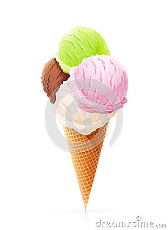 Ice cream. Summer sweetness. Vector Illustration