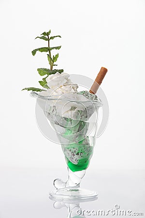 Ice cream sundae Stock Photo