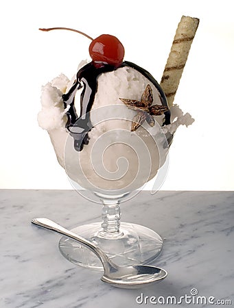 Ice cream sunday Stock Photo