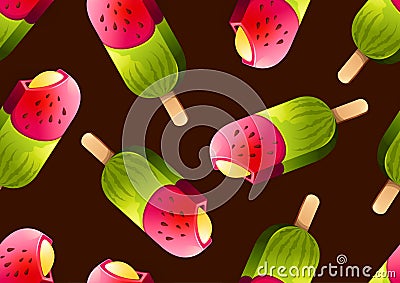 Ice cream textile fashion Vector Illustration