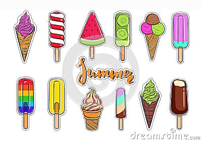 Ice cream vector collection 3 Vector Illustration