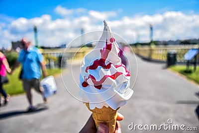 Ice cream wafer cone Stock Photo