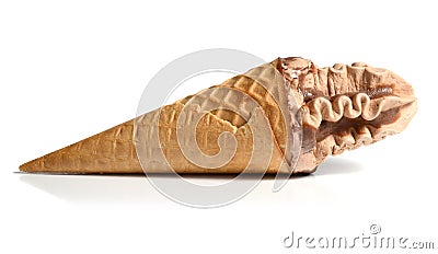 Ice cream in waffle cone Stock Photo