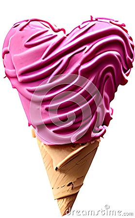 Ice creame - 3D realistic render of color ice creame Stock Photo
