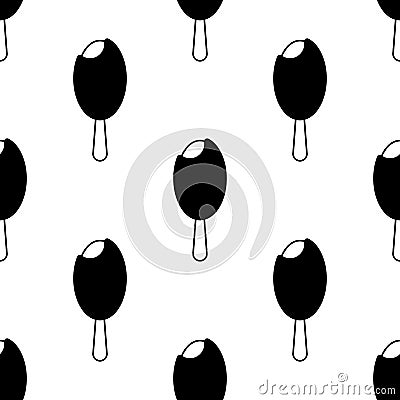 Background ice creame black Vector Illustration