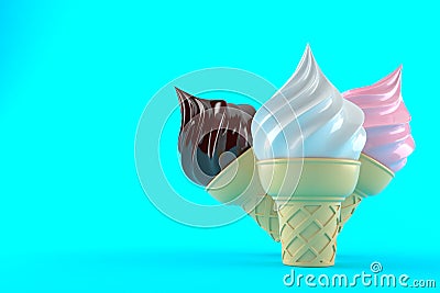 Ice creams Cartoon Illustration