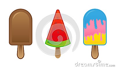 Ice creams set Vector Illustration