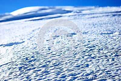 Ice crust on the snow Stock Photo