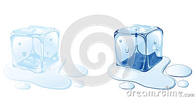 Ice cube Vector Illustration