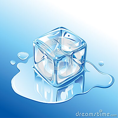 Ice cube Vector Illustration