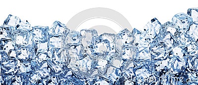 Ice cube background. Clipping path. Stock Photo