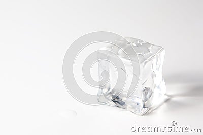 Ice cube isolated Stock Photo