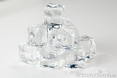 Ice cube isolated Stock Photo