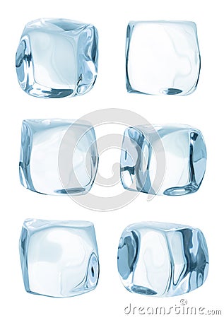 Ice cube isolated Stock Photo