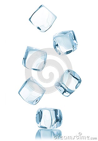 Ice cube isolated Stock Photo