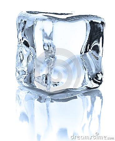 Ice cube isolated on white background cutout Stock Photo
