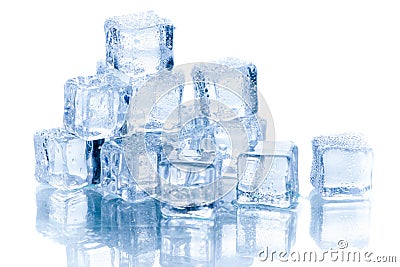 Ice cube isolated on white Stock Photo