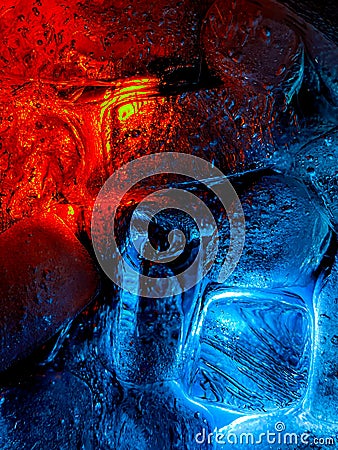 The ice cube shape has been adjusted to add color,It will help refresh and make you feel good. Ice background Stock Photo