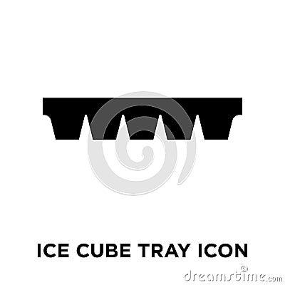 Ice cube tray icon vector isolated on white background, logo con Vector Illustration