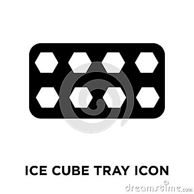Ice cube tray icon vector isolated on white background, logo con Vector Illustration