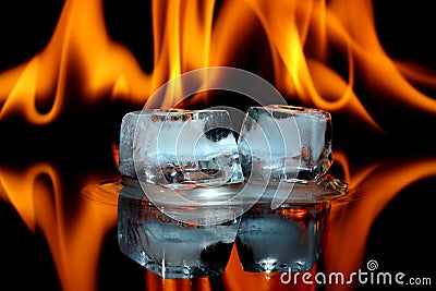 Ice Cubes On Fire Royalty Free Stock Image - Image: 14098596