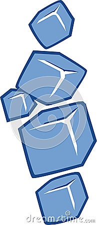 Ice cubes icon Vector Illustration