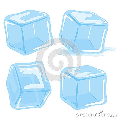 Ice cubes. Vector illustration. Vector Illustration